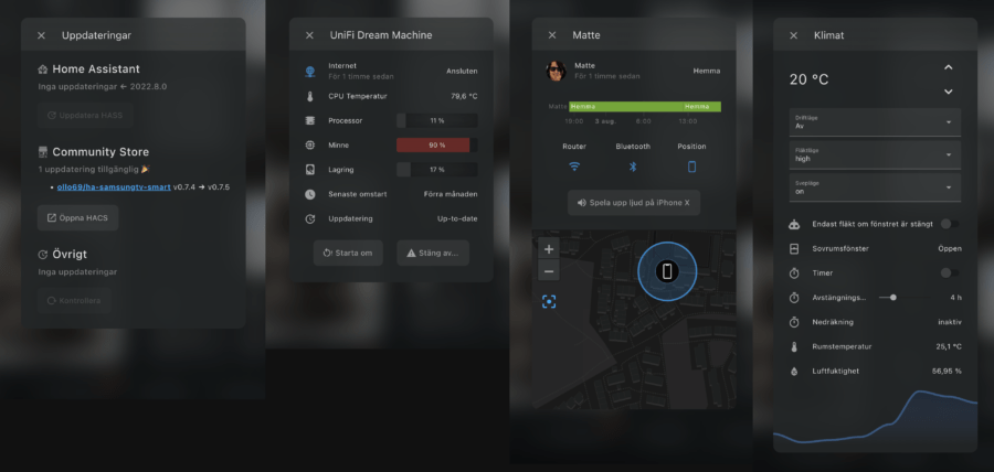 дашборд Home Assistant